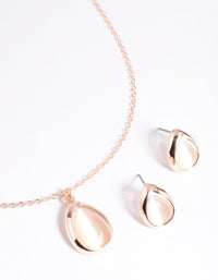 Blush Cats Eye Necklace & Earrings Set - link has visual effect only