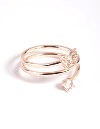 Rose Gold Butterfly Wrap Ring - link has visual effect only