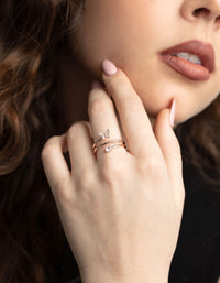 Rose Gold Butterfly Wrap Ring - link has visual effect only