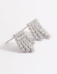 Silver Mini Row Drop Earrings - link has visual effect only