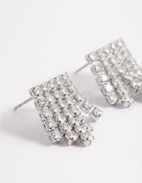 Silver Mini Row Drop Earrings - link has visual effect only