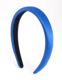 Blue Thin Satin Headband - link has visual effect only