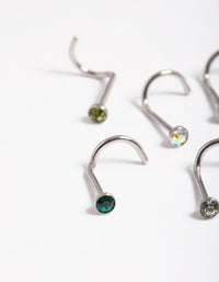 Surgical Steel Basic 6-Pack Nose Studs - link has visual effect only