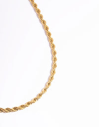 Gold Plated Stainless Steel Thick Twist Chain Necklace - link has visual effect only