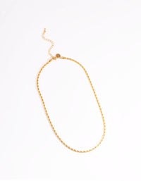 Gold Plated Stainless Steel Thick Twist Chain Necklace - link has visual effect only