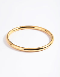 Waterproof Gold Plated Stainless Steel Statement Round Bangle - link has visual effect only