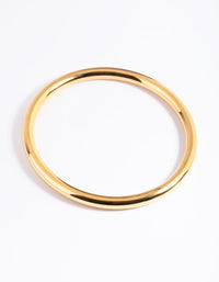 Gold Plated Stainless Steel Statement Round Bangle - link has visual effect only