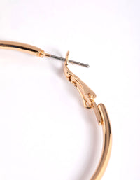 Gold Pearlised Petal Hoop Earrings - link has visual effect only