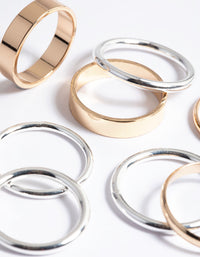 Mixed Metal Basic Bands Ring Pack - link has visual effect only