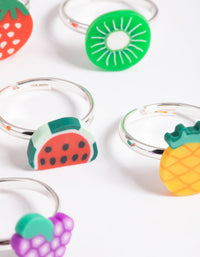 Kids Fimo Fruits Ring 6-Pack - link has visual effect only