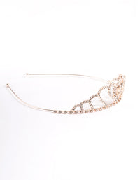 Kids Rose Gold Heart Tiara Headband - link has visual effect only