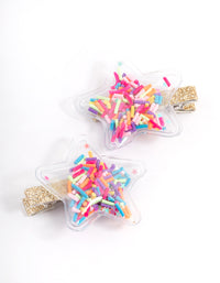 Kids Plastic Sprinkle Star Clip Pack - link has visual effect only