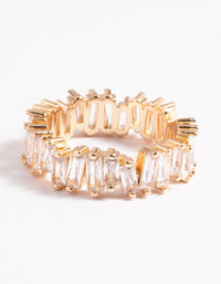 Gold Jagged Stone Band Ring - link has visual effect only