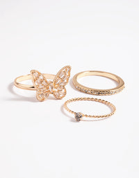 Gold Butterfly Ring Pack - link has visual effect only