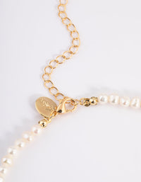 Gold Plated Gradual Freshwater Pearl Necklace - link has visual effect only