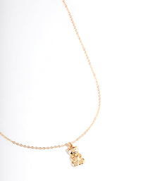 Gold Metal Candy Bear Necklace - link has visual effect only