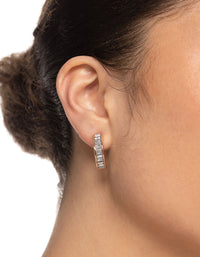 Gold Clear Huggie Earrings - link has visual effect only