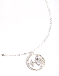 Silver Circle Celestial Necklace - link has visual effect only