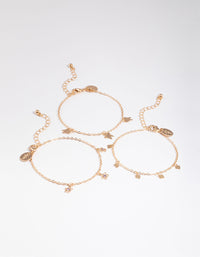 Gold Dainty Garden Bracelet Pack - link has visual effect only