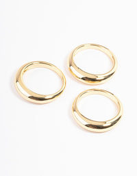 Gold Plated Medium Dome Ring Pack - link has visual effect only