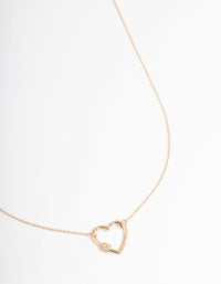 Gold Plated Sterling Silver Heart Pendant Necklace - link has visual effect only