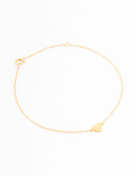 Gold Plated Sterling Silver Smooth Heart Bracelet - link has visual effect only