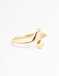 Gold Plated Sterling Silver Snake Wrap Ring - link has visual effect only