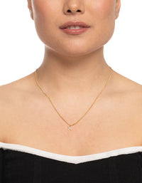 Gold Plated Pisces Necklace with Cubic Zirconia Pendant - link has visual effect only