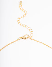 Gold Plated Pisces Necklace with Cubic Zirconia Pendant - link has visual effect only