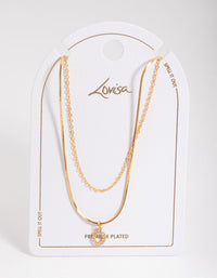 Letter O Gold Plated Layered Diamante Initial Necklace - link has visual effect only