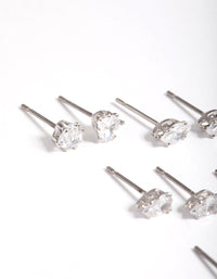 Silver Mixed Stone Stud Earring 12-Pack - link has visual effect only