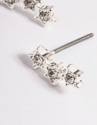 Silver Star Crawler Stud Earrings - link has visual effect only