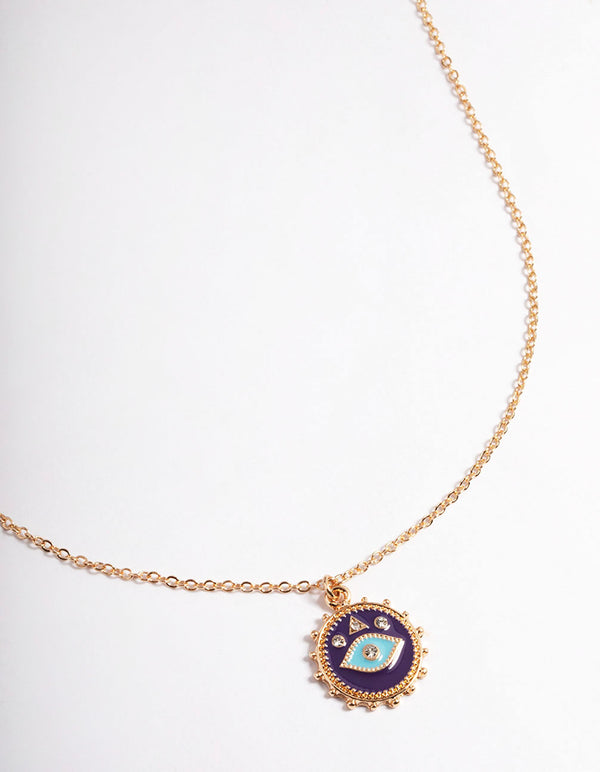 Gold Evil Eye Necklace