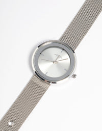 Silver Mesh Window Face Watch - link has visual effect only