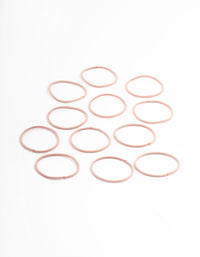 Black Fabric Basic Thin Hair Ties 12-Pack - link has visual effect only