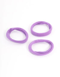 Purple Fabric Hair Tie Pack - link has visual effect only