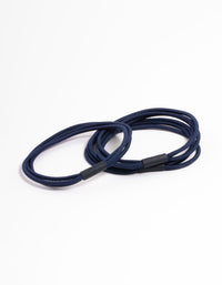 Navy Fabric Hair Tie Pack - link has visual effect only