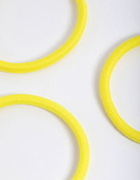 Yellow Fabric Classic Hair Tie Pack - link has visual effect only