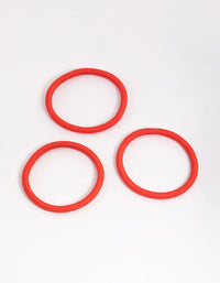 Red Fabric Classic Hair Tie Pack - link has visual effect only