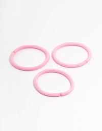 Pink Fabric Classic Hair Tie Pack - link has visual effect only