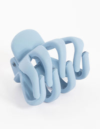 Blue Four Prong Mini Hair Claw Clip - link has visual effect only