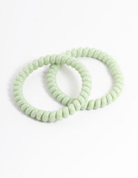 Green Plastic Narrow Hair Spiral Pack - link has visual effect only