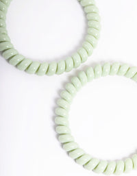 Green Plastic Narrow Hair Spiral Pack - link has visual effect only