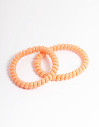 Orange Plastic Narrow Hair Spiral Pack - link has visual effect only