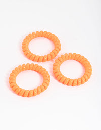 Orange Plastic Large Hair Spiral Pack - link has visual effect only