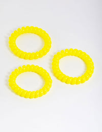 Yellow Plastic Large Hair Spiral Pack - link has visual effect only