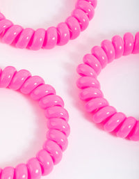 Fuchsia Plastic Large Hair Spiral Pack - link has visual effect only