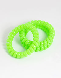 Green Plastic Large Hair Spiral Pack - link has visual effect only