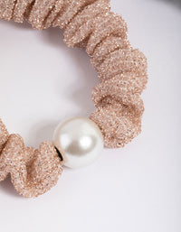 Fabric Glitter & Pearl Scrunchie - link has visual effect only