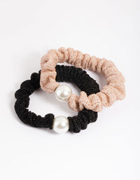 Fabric Glitter & Pearl Scrunchie - link has visual effect only